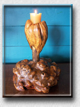 SPIRIT of the WEST, Log Furniture - Candle Holder - Beautiful Rustic Log Furniture
